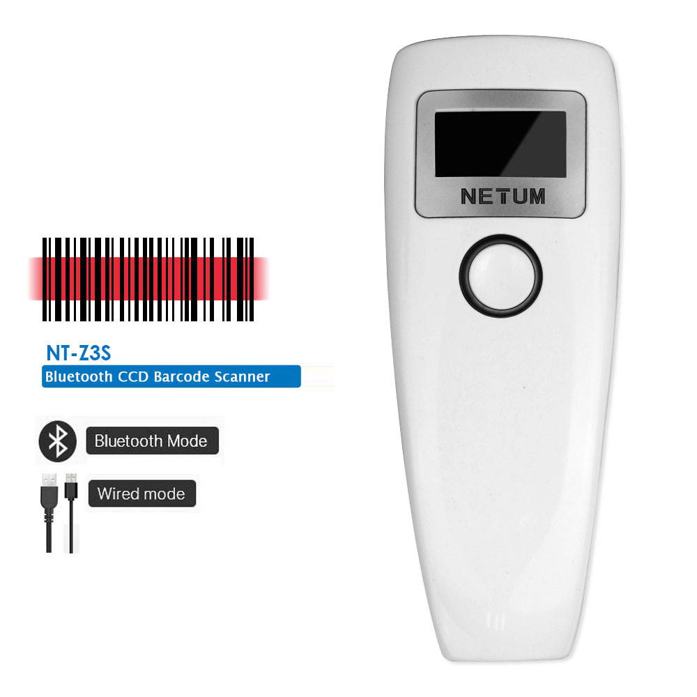 Plugadget Portable Bluetooth CCD Barcode Scanner Bar Code Reader for Android and ios iphone