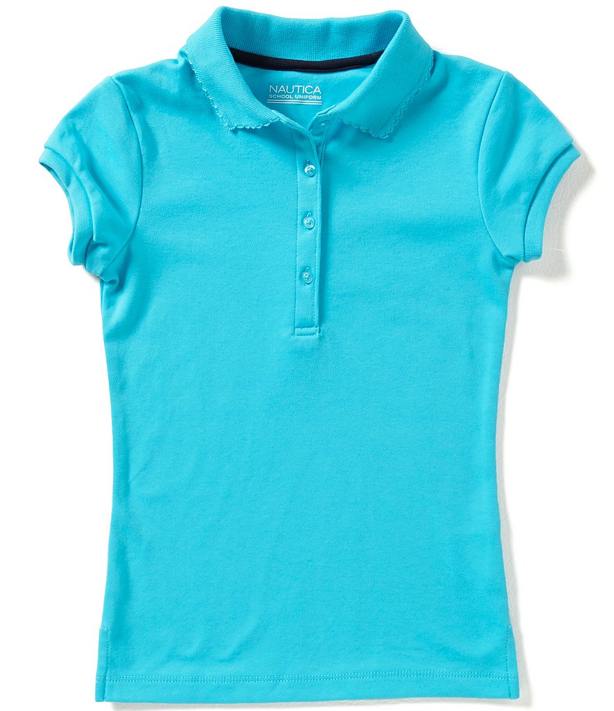 Nautica Big Girls 7-16 Short Sleeve Polo Shirt