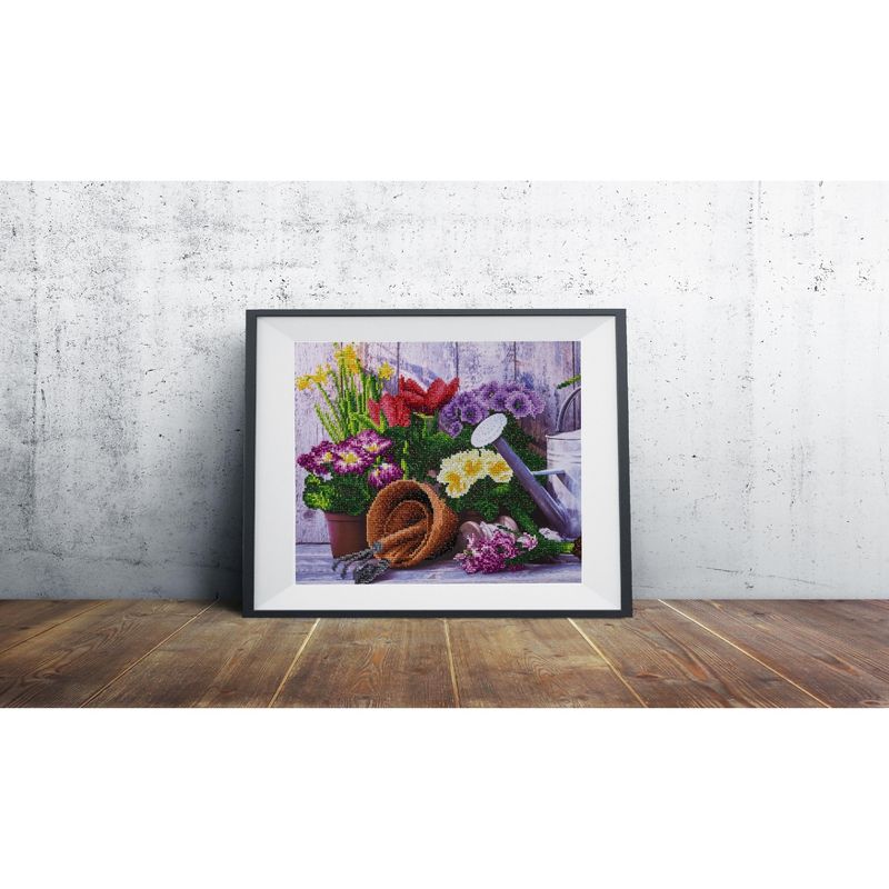 Leisure Arts Diamond Art Advanced Kit 14.6"X18.5"-Gardening