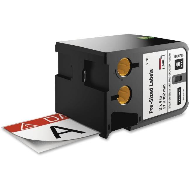 XTL 2X4IN BLACK ON WHITE W/ RED