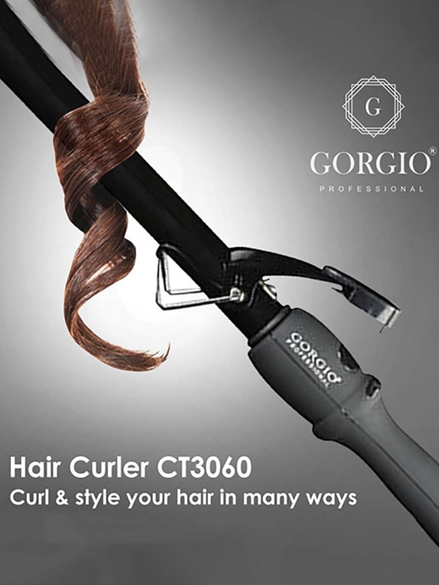 Gorgio Professional CT 3060 Hair Curling Tong (Black)