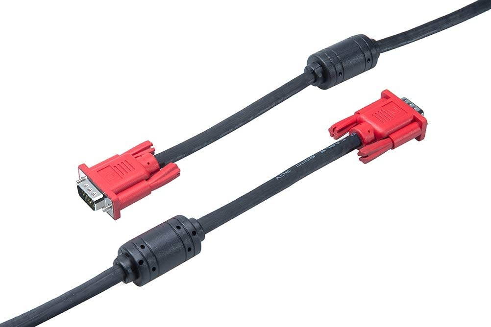 DTECH Full HD 1080P Computer Monitor VGA Cable 10 Feet with Dual Ferrite Cores Standard 15 Pin Male to Male VGA Wire