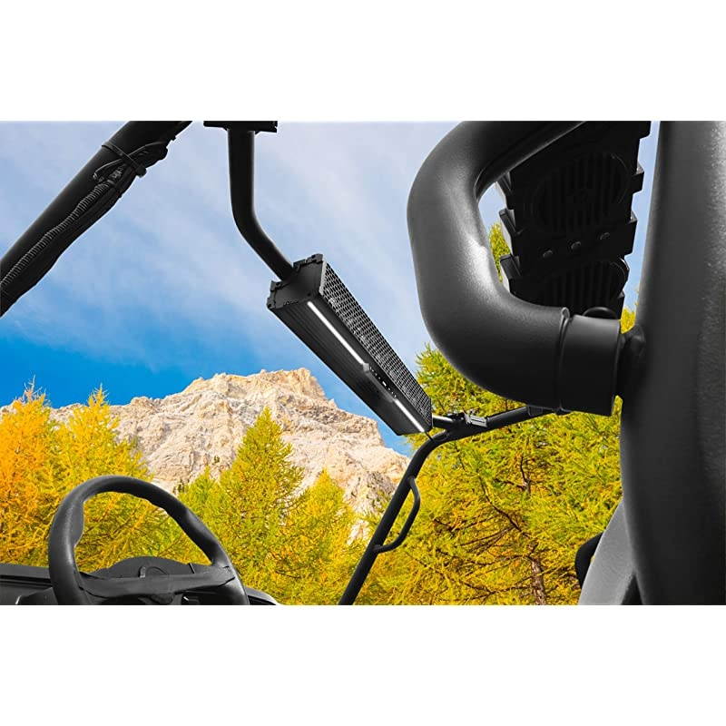 BRT26A UTV Sound Bar - 26 Inch Wide, IPX5 Rated Weatherproof, Bluetooth, Amplified, 4 Inch Speakers, Horn Loaded Tweeters, Easy Installation Dune Buggies, Jeeps, Rock Crawlers