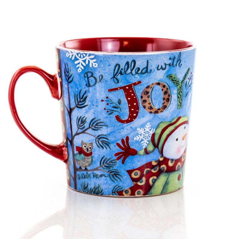 Gibson Home 18oz 4pk Ceramic Saint Nick Mugs