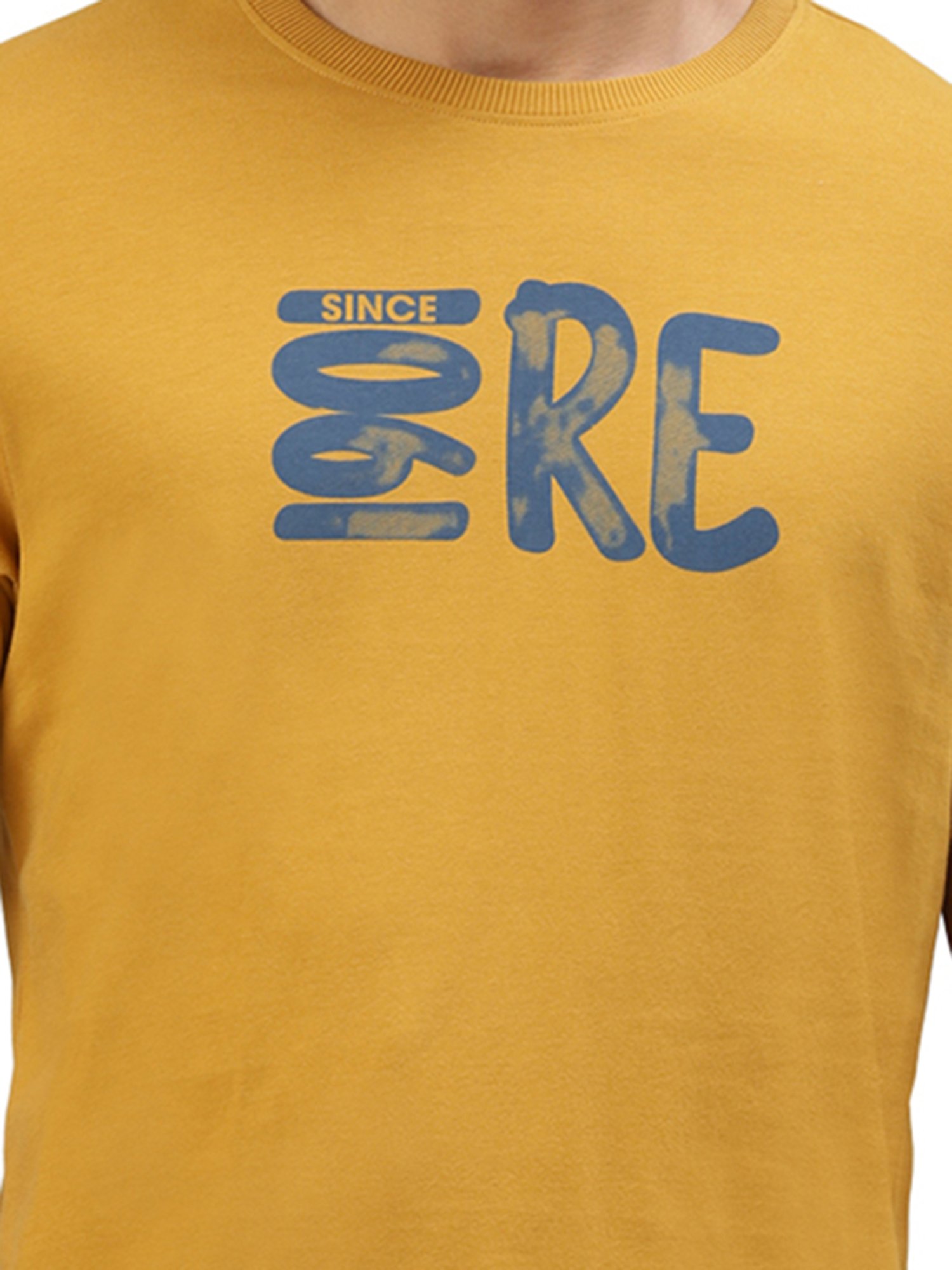 Royal Enfield Everyday Adventure Mustard Regular Fit Printed Crew T-Shirt