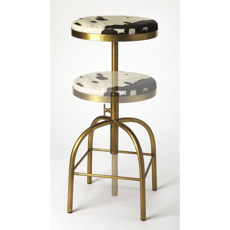 Grogan Hair On Hide Barstool Gold - Butler Specialty