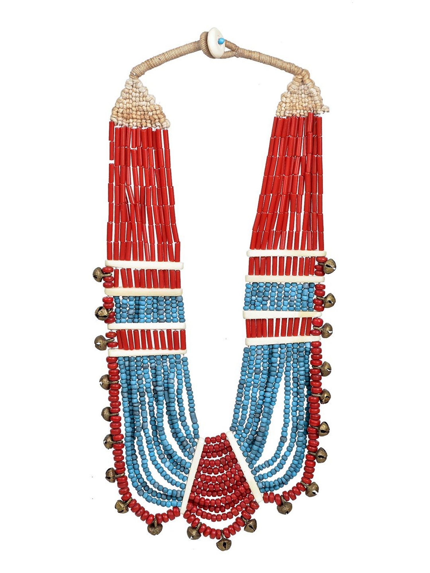 Imli Street Multicolor Vintage Naga Beaded Tribal Necklace