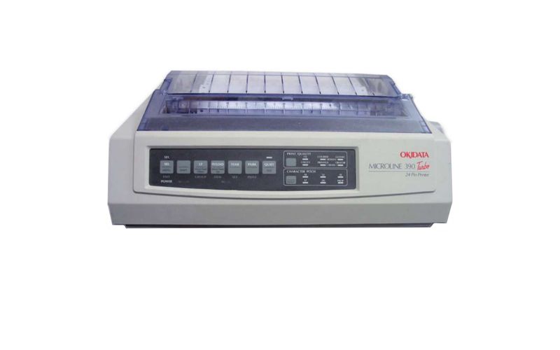 Oki MICROLINE 390 Turbo Dot Matrix Printer - 24-pin - 390 cps Mono - 360 x 360 dpi - Parallel, USB