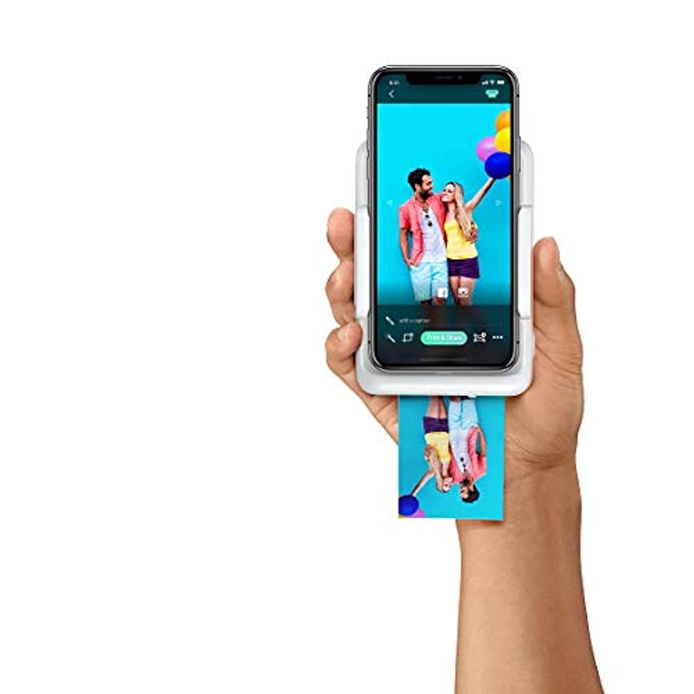 lifeprint 2x3 instant printer for iphone. turn your iphone into an instantprint camera for photos and video!  white