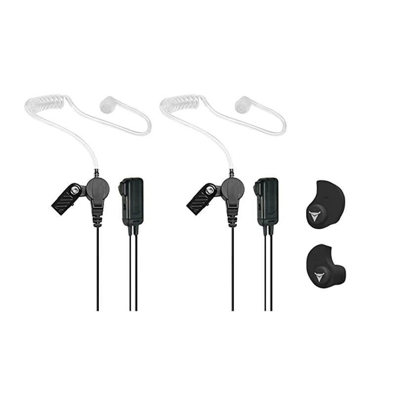 AVPH3RDO Combo Kit AVPH3 Transparent Security amp Surveillance Headsets with PTTVOX Behind The Ear Microphones amp Decibullz Noise Reduction Radio Headset Adapter Combo Pack