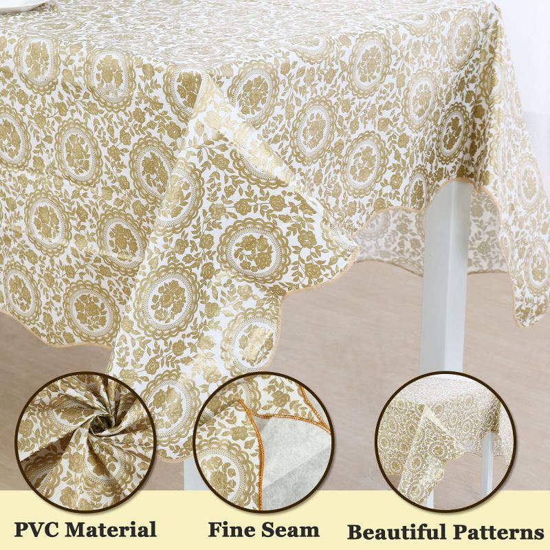 Juvale Thanksgiving Pumpkin & Fall Leaves Rectangle Dining Tablecloth Party Table Cover, 83 x 59 in