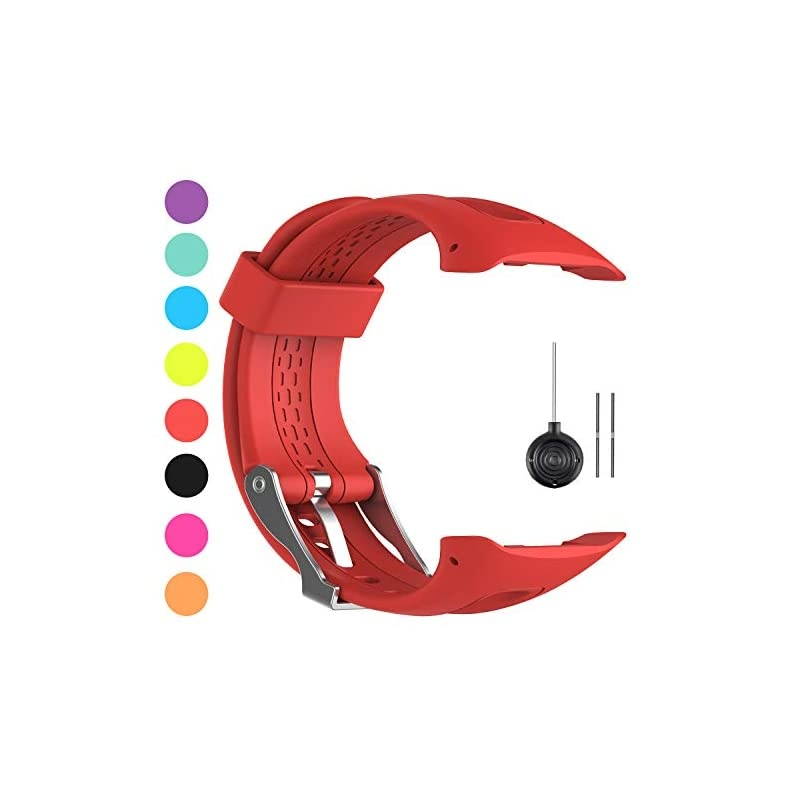 Watch Band Compatible with Garmin Forerunner 10 Forerunner 15 Running Watch Soft Silicone Replacement Wristband for Garmin Forerunner 1015 Smart Watch Women Men