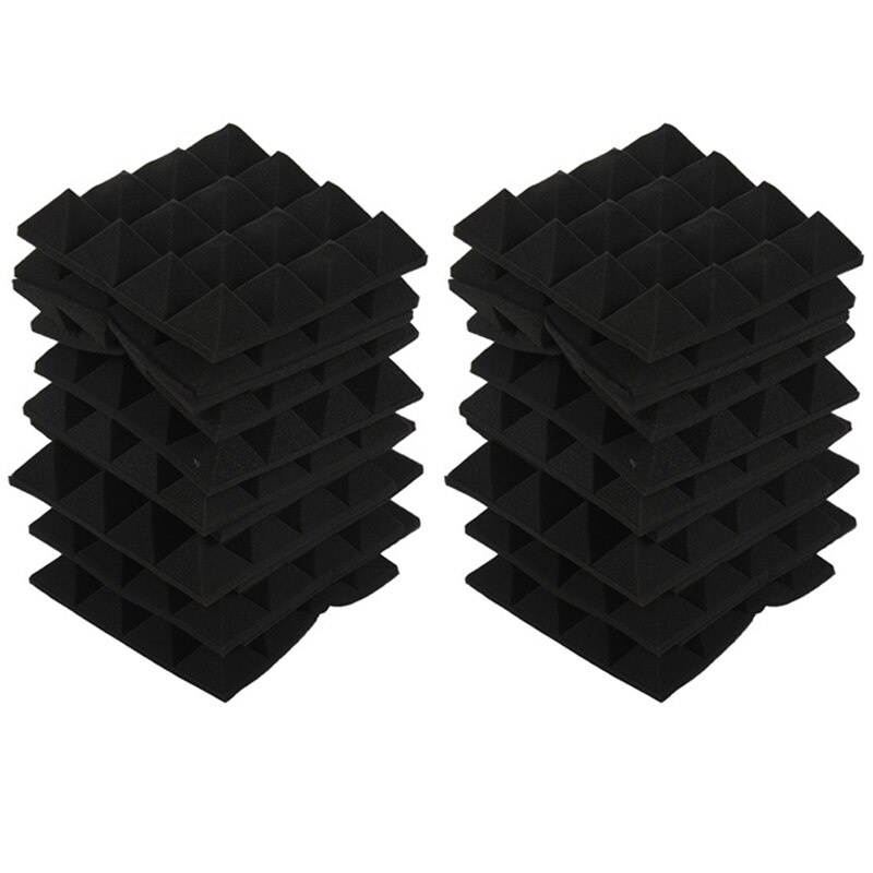 24PCS 250X250X50mm Studio Acoustic Foam Soundproof Absorption Treatment Panel Tile Protective Sound Proof Sponge