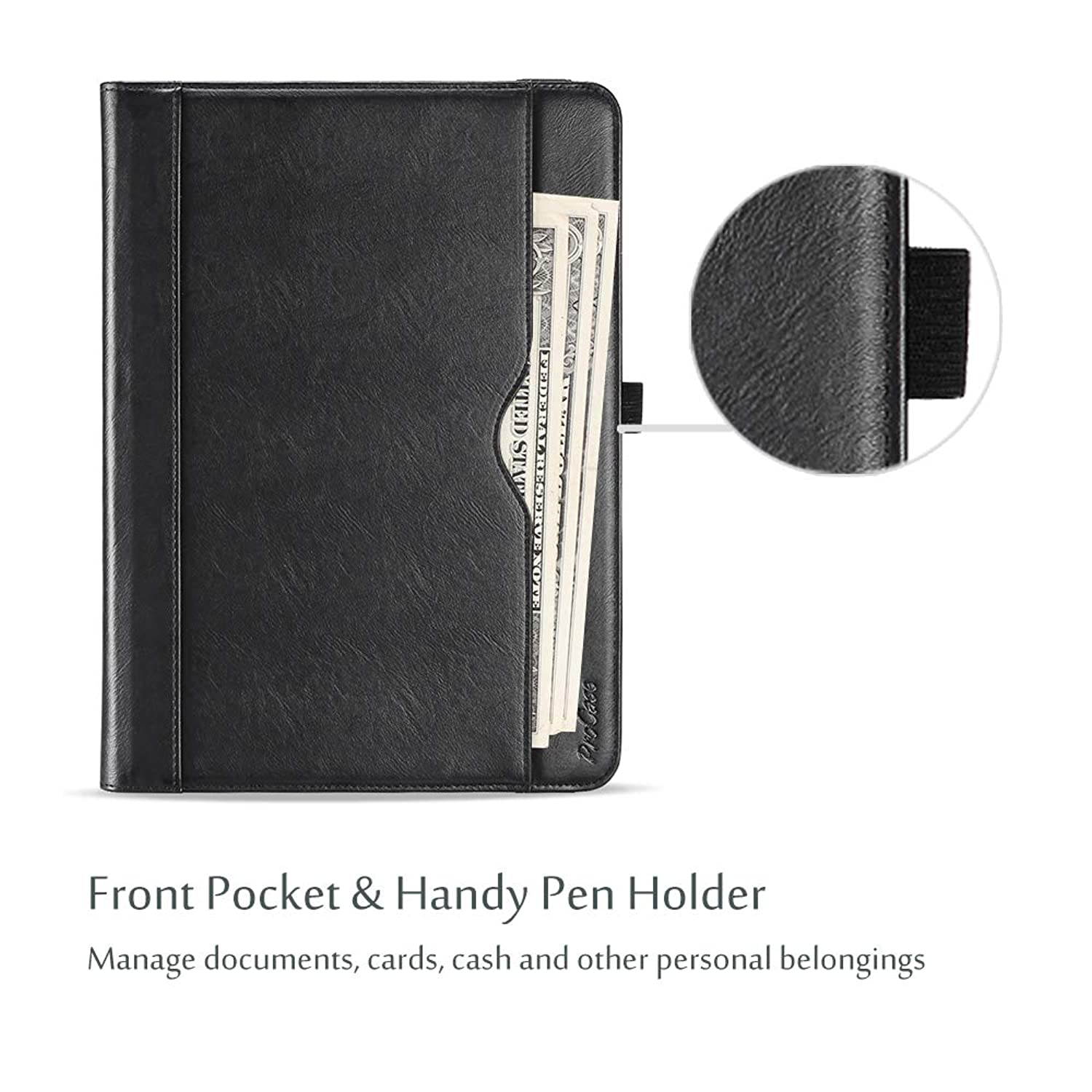 ProCase Universal Case for 9-10 inch Tablet, Stand Folio Universal Tablet Case Protective Cover for 9" 10.1" Touchscreen Tablet, with Adjustable Fixing Band and Multiple Viewing Angles &ndash; Black