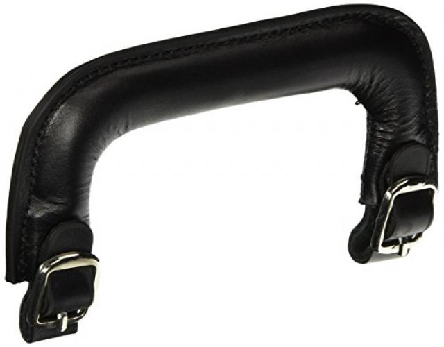 Lthr Side Buckl Hndl Blk