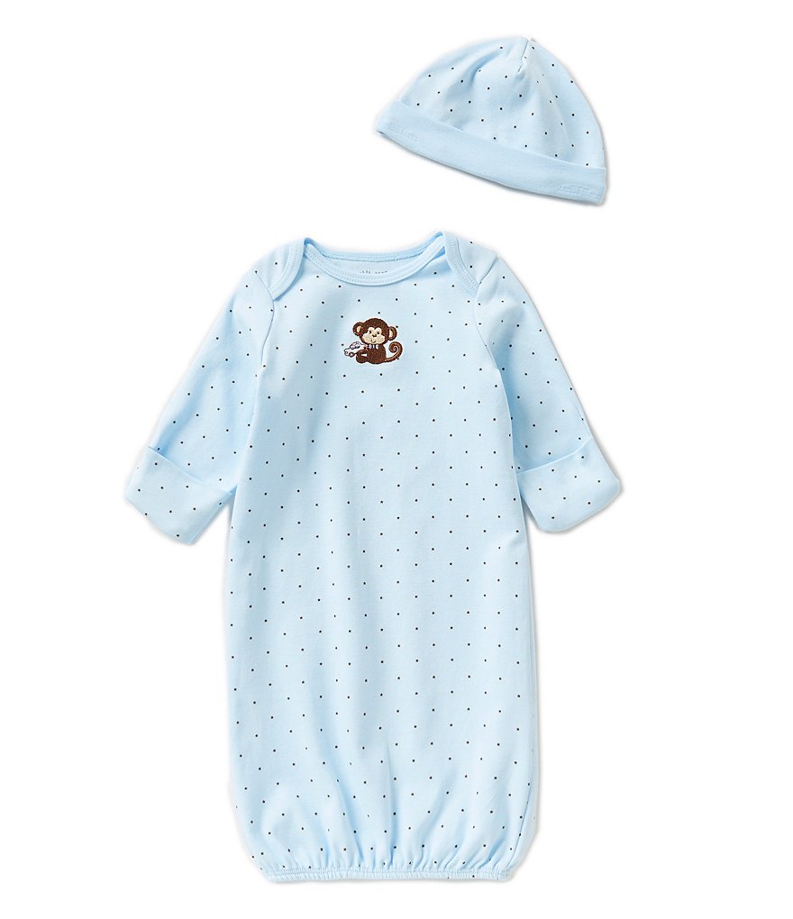Little Me Baby Boys Newborn-3 Months Monkey Star Gown