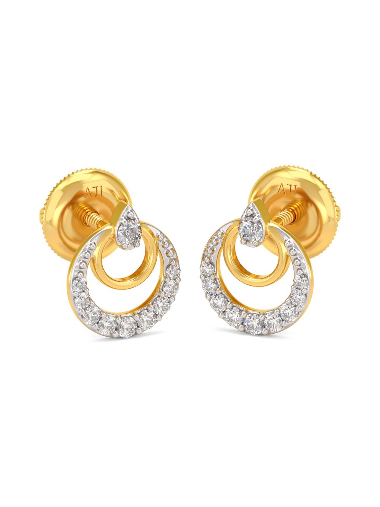 P.C. Chandra Jewellers 18 kt Gold & Diamond Earrings