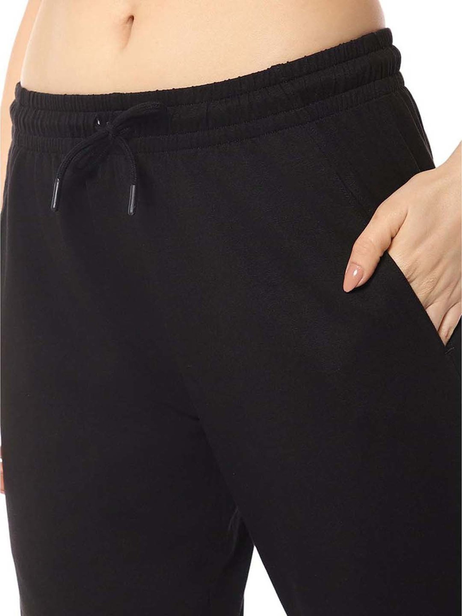 KENDALL + KYLIE Black Cotton Sports Tights