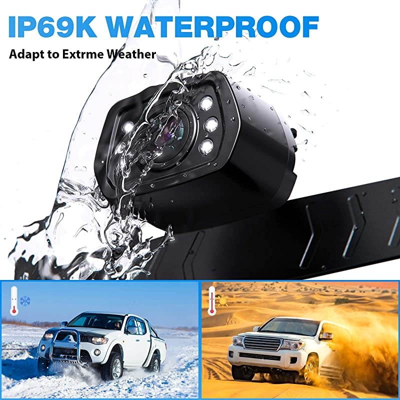 Backup Camera for Car Pickup Trucks SUVs Vans RVs License Plate Rearview Camera Night Vision IP69 Waterproof Wide ViewB01