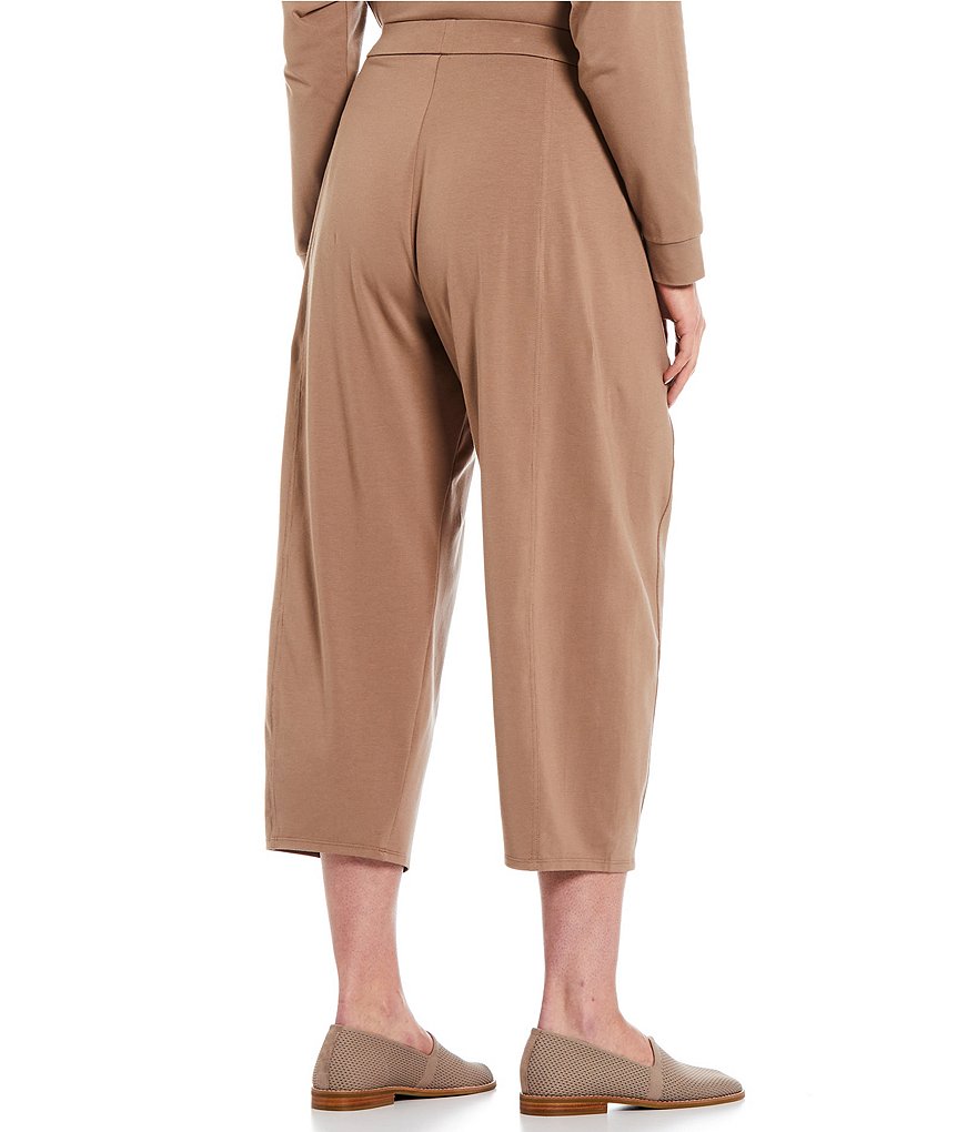 Eileen Fisher Organic Cotton Stretch Jersey Cropped Coordinating Lantern Pants