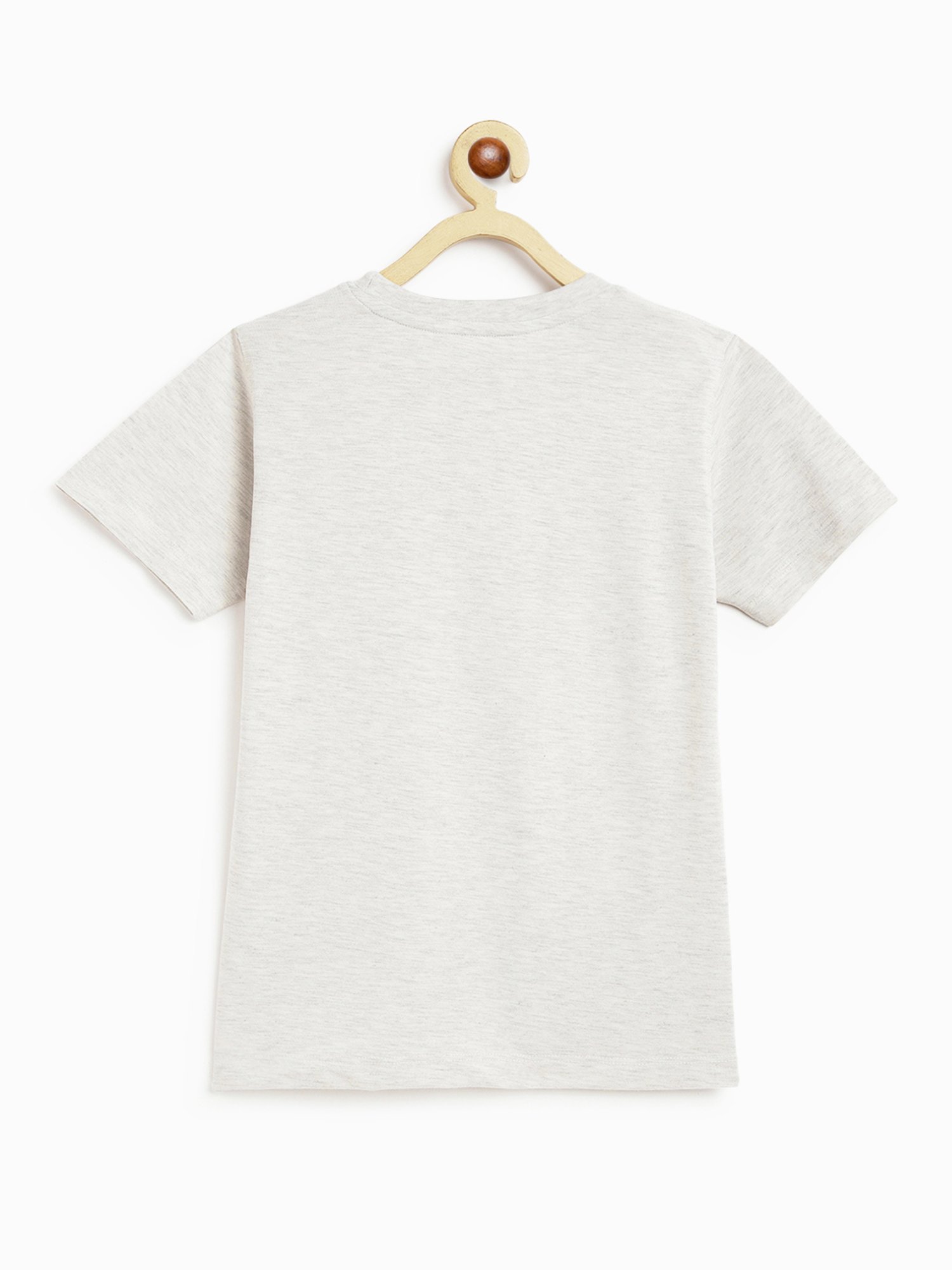 Campana Kids Grey Printed T-Shirt