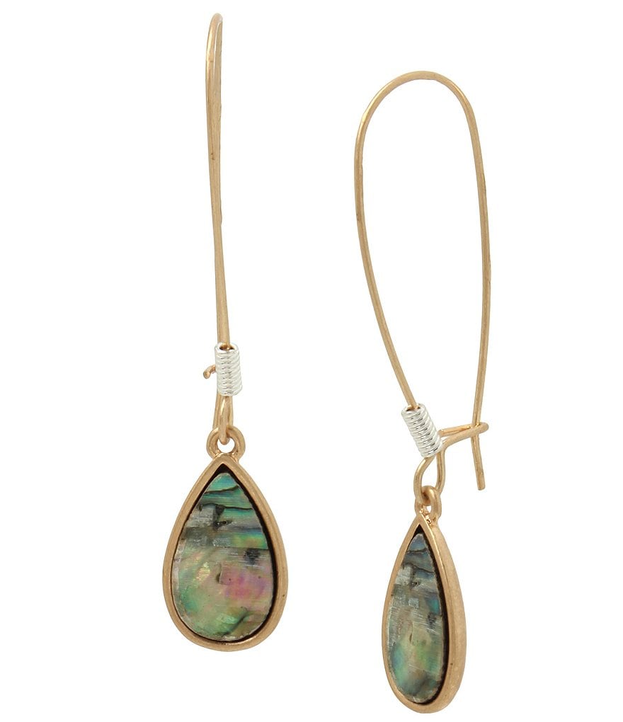 Robert Lee Morris Soho Abalone Dangle Earrings