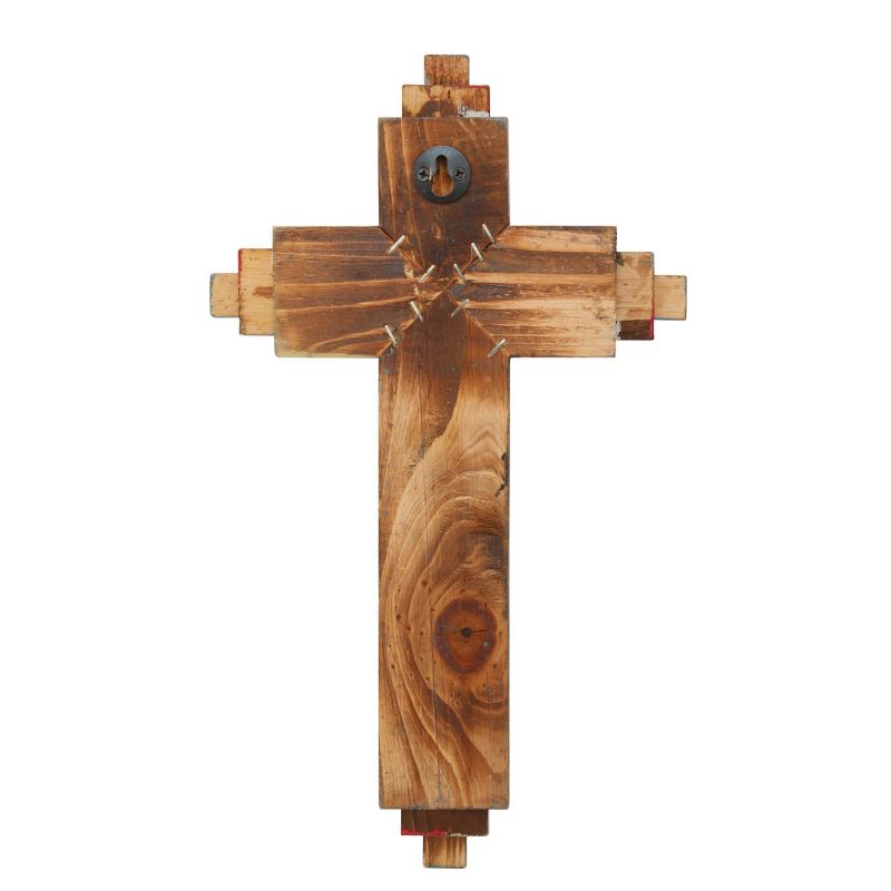 14.4" x 8.5" Rustic 3D Wooden Wall Cross - Stonebriar Collection