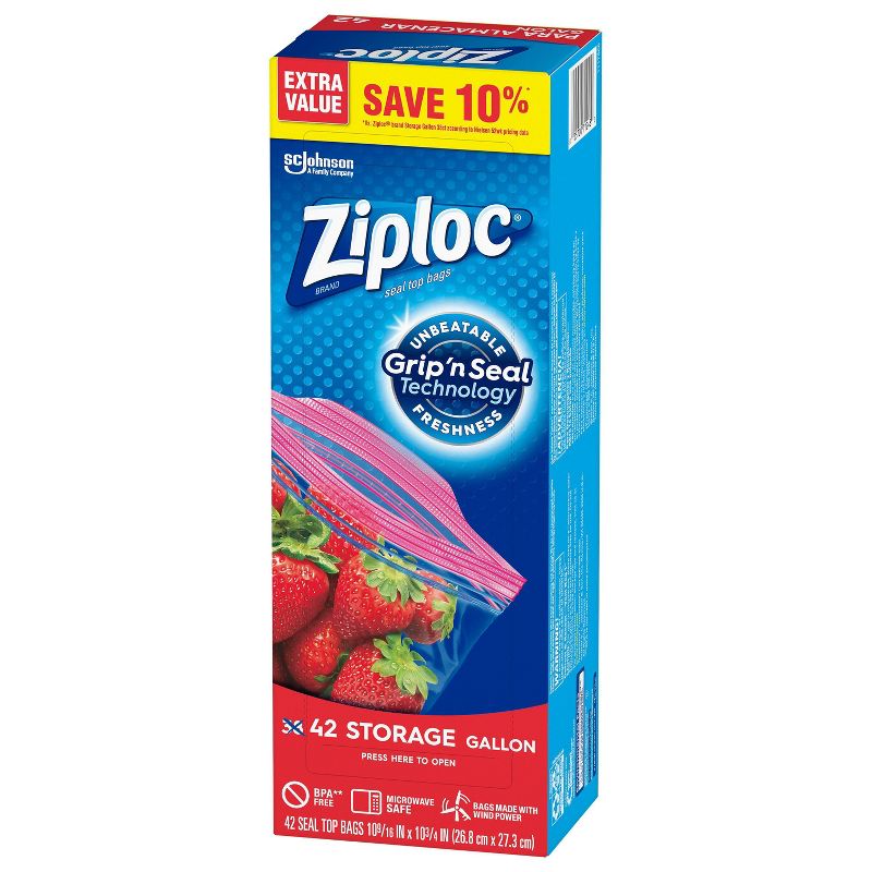 Ziploc Gallon Food Storage Bags - 42ct