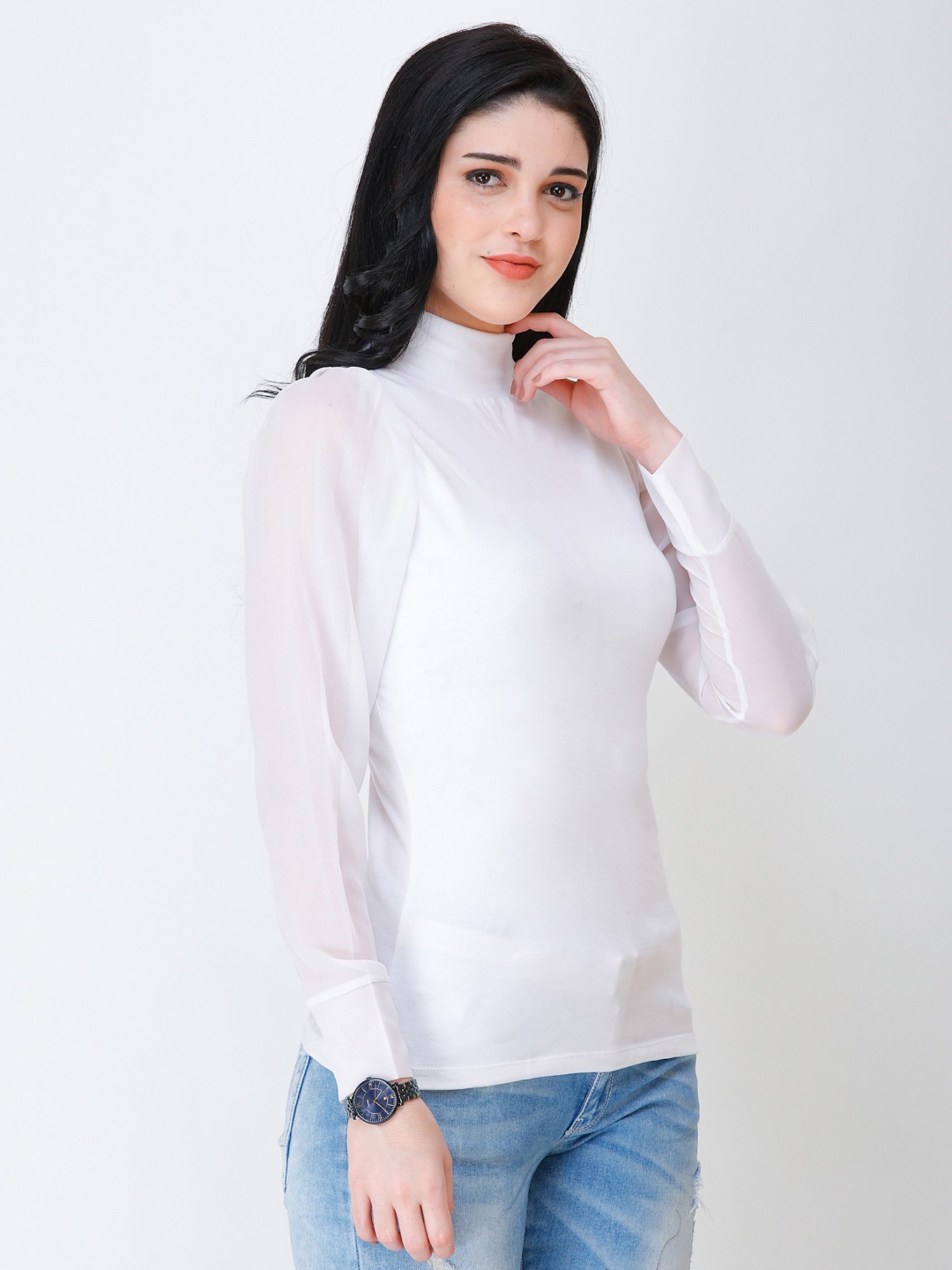 Scorpius White Regular Fit Top