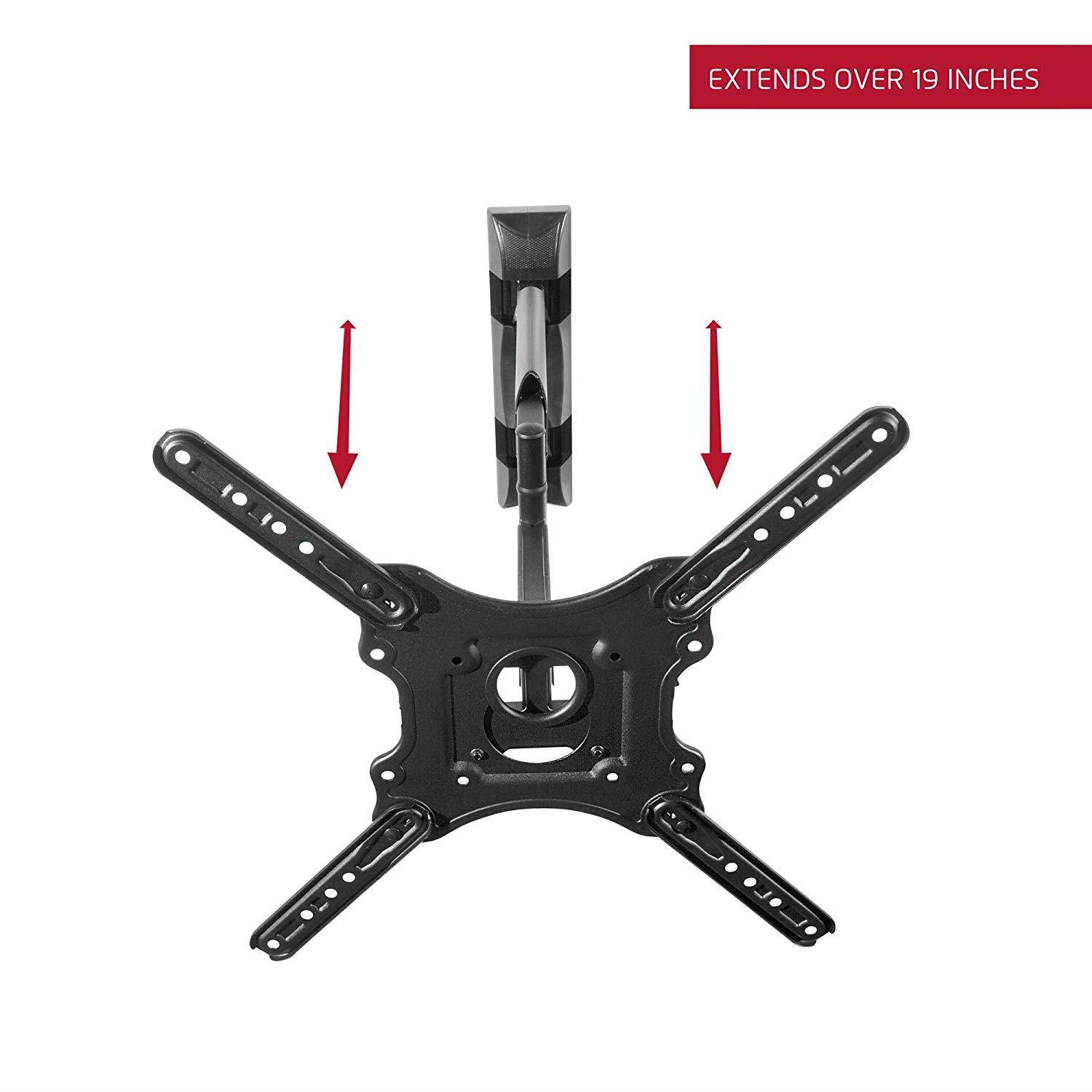 Seneca AV SA21 Full Motion TV Mount for 32"-47" Flat Screen Displays - 20" Extension, 135 deg Swivel, 13 deg Tilt - VESA Compliant