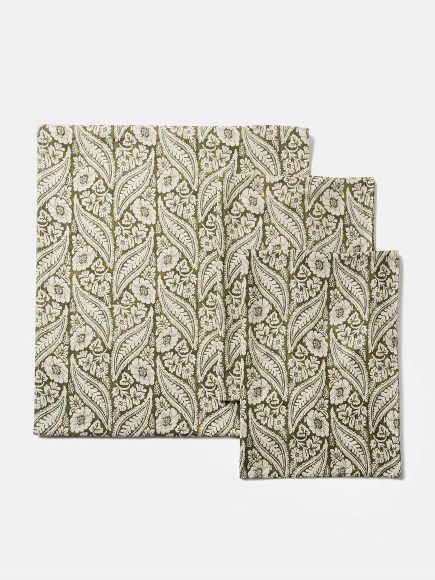 Fabindia Home Standalone Grey Cotton 118 TC Printed Double Bedsheet With 2 Pillow Cover