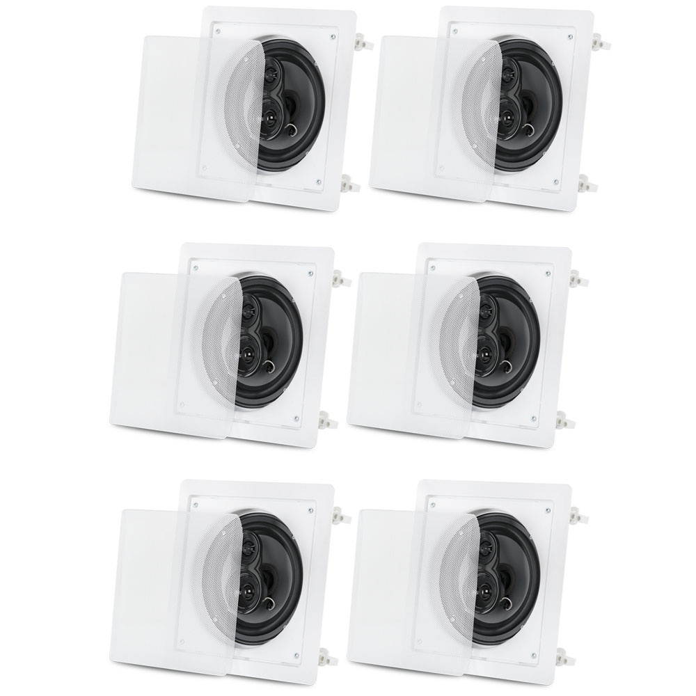 Acoustic Audio CS-I63S Flush Mount In Ceiling Speakers with 6.5" Woofers 3 Pair