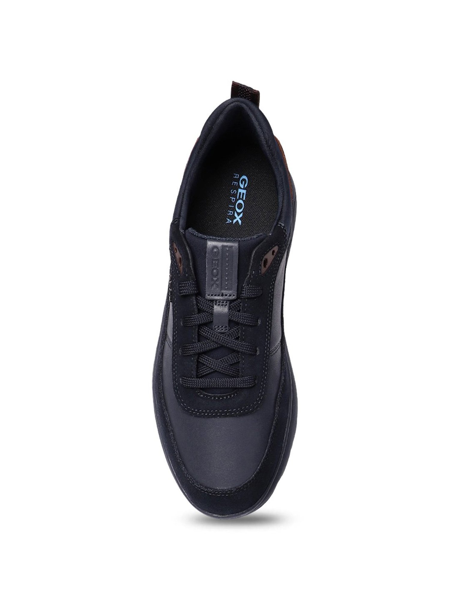 Geox Men's U Spherica Navy Leather Casual Sneakers