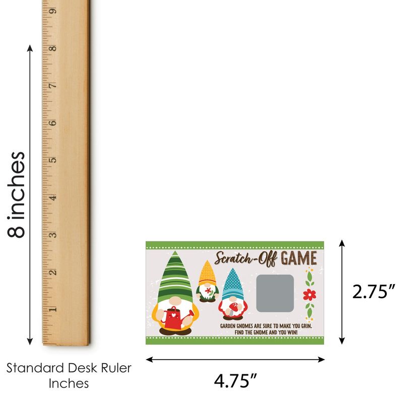 Big Dot of Happiness Garden Gnomes - Forest Gnome Party Game Scratch Off Cards - 22 Count