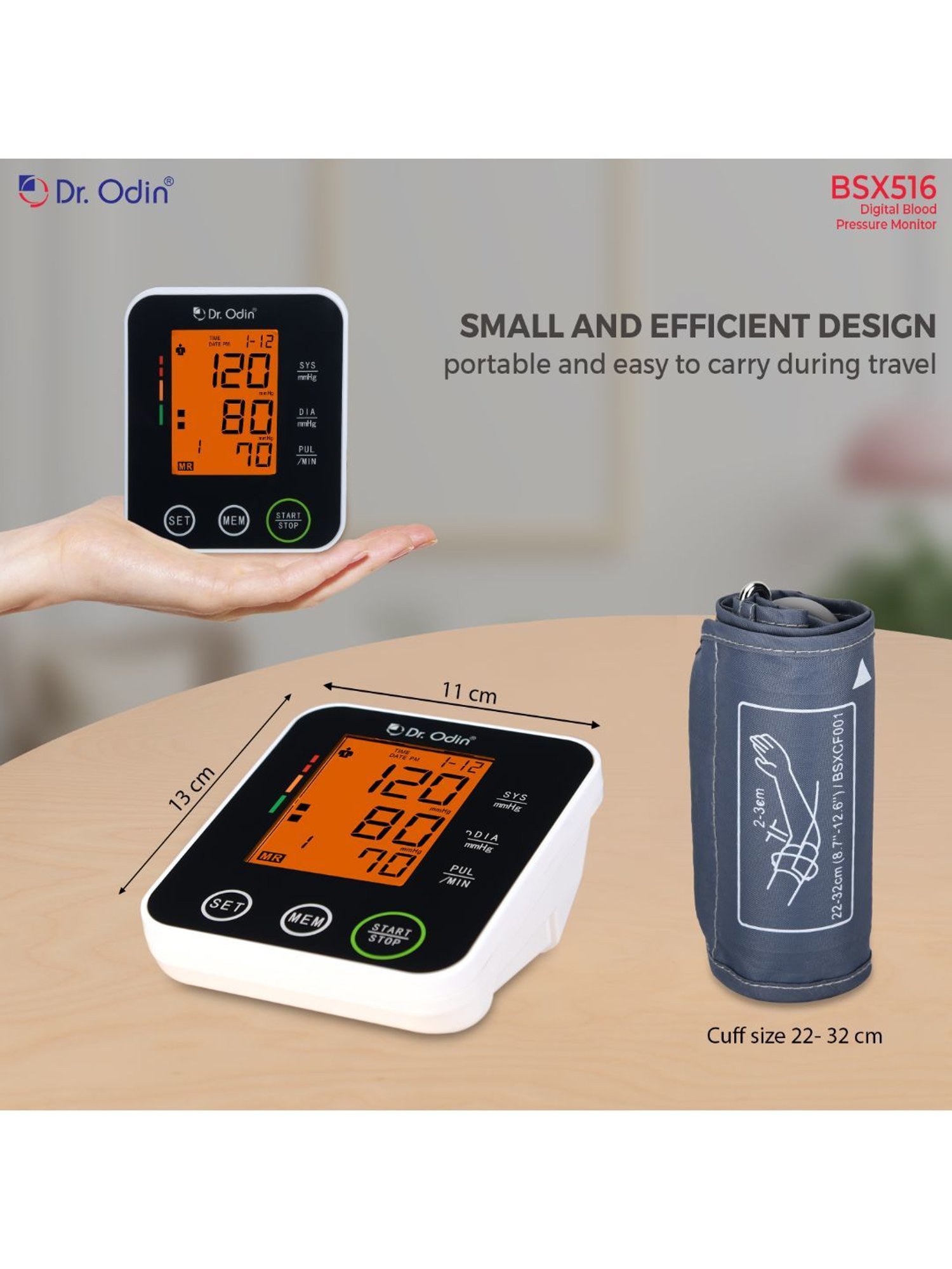 Dr. Odin BSX516 Automatic Blood Pressure Monitor (Black)