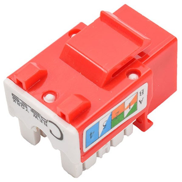 Cat6 110 Style Punch Down Keystone Jack, White, CAT 6, Rj45 90 Degree 50-Pack