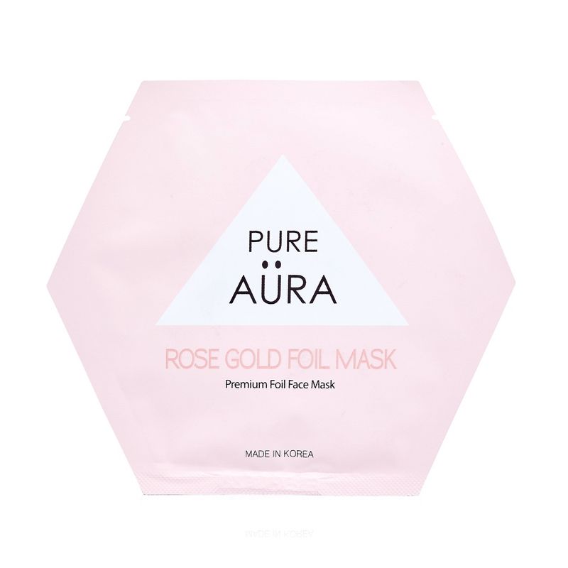 Pure Aura Rose Gold Foil Mask - 0.88 fl oz