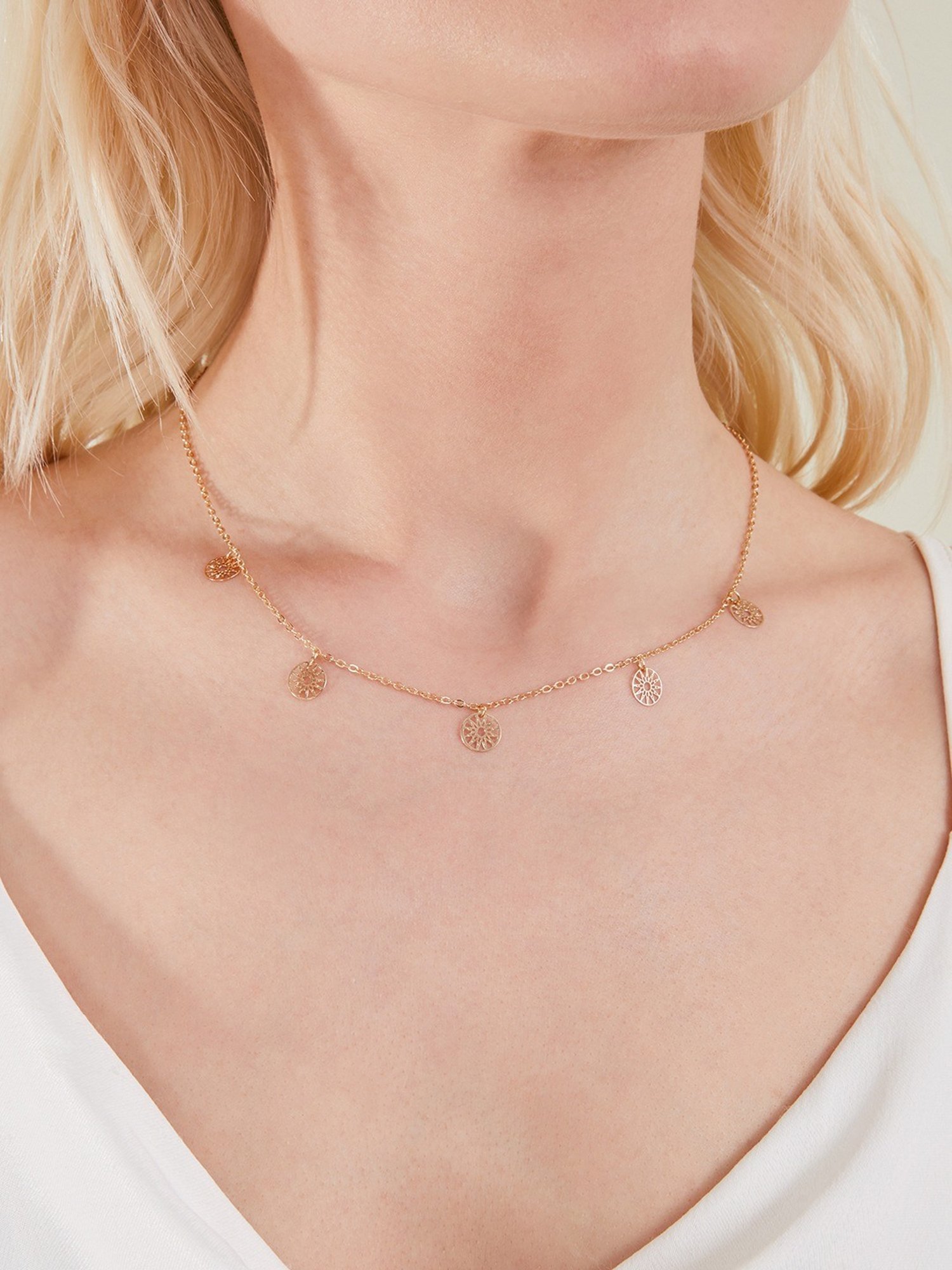 Accessorize London Filigree Station Necklace