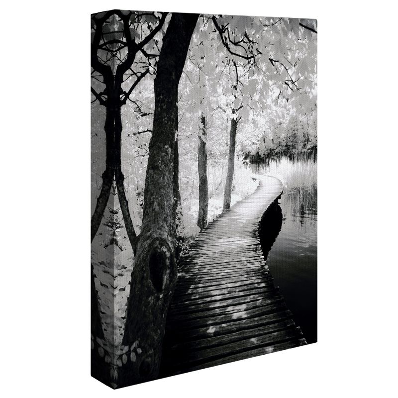 24"x36" Take A Walk By Ilona Wellman Art On Canvas Black - Fine Art Canvas