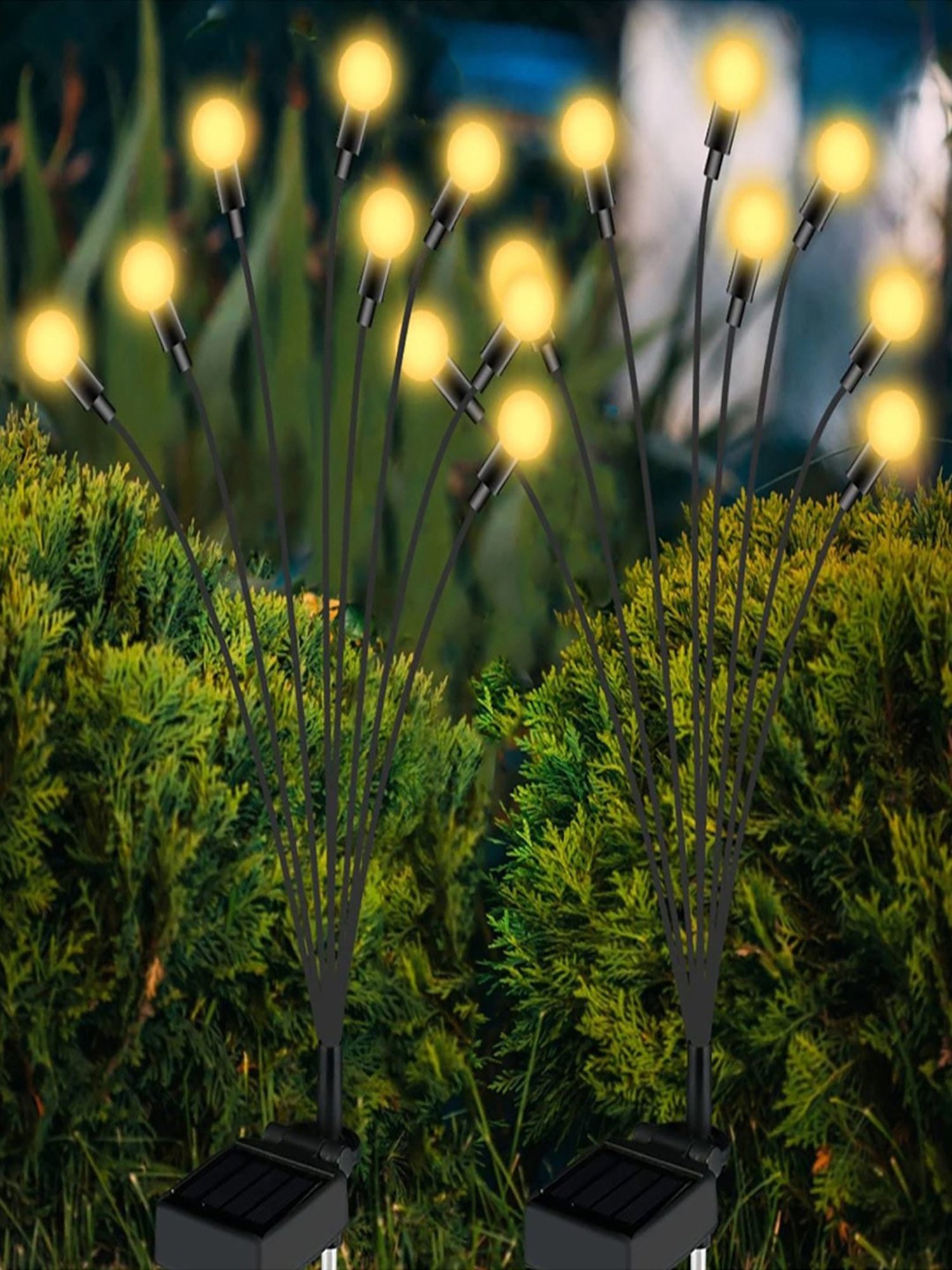 Xergy 8LED Solar Garden Lights Pack of 2 (Warm White)