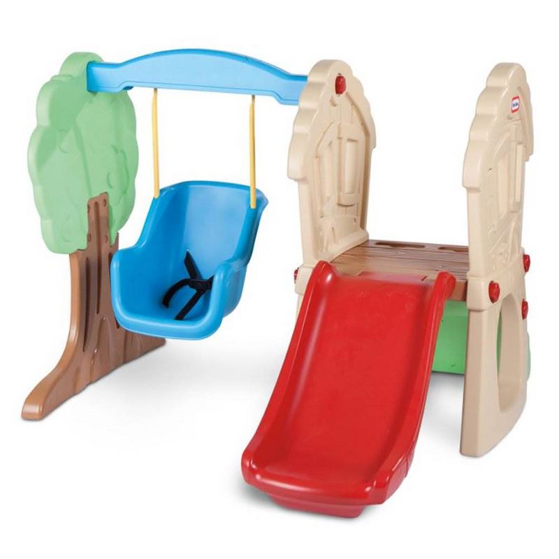 Little Tikes Toddler Hide and Seek Climber and Swing Outdoor Backyard Playground