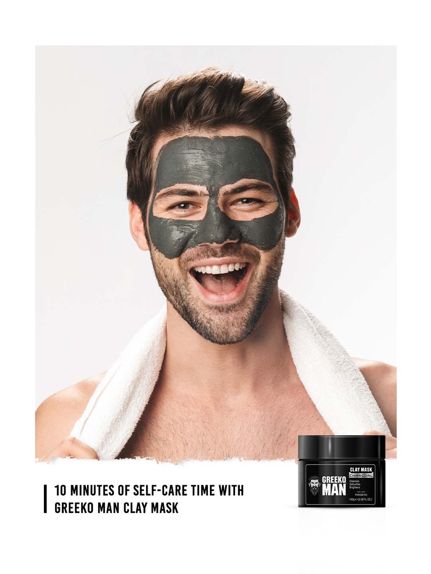 Greeko Man Clay Mask - Charcoal