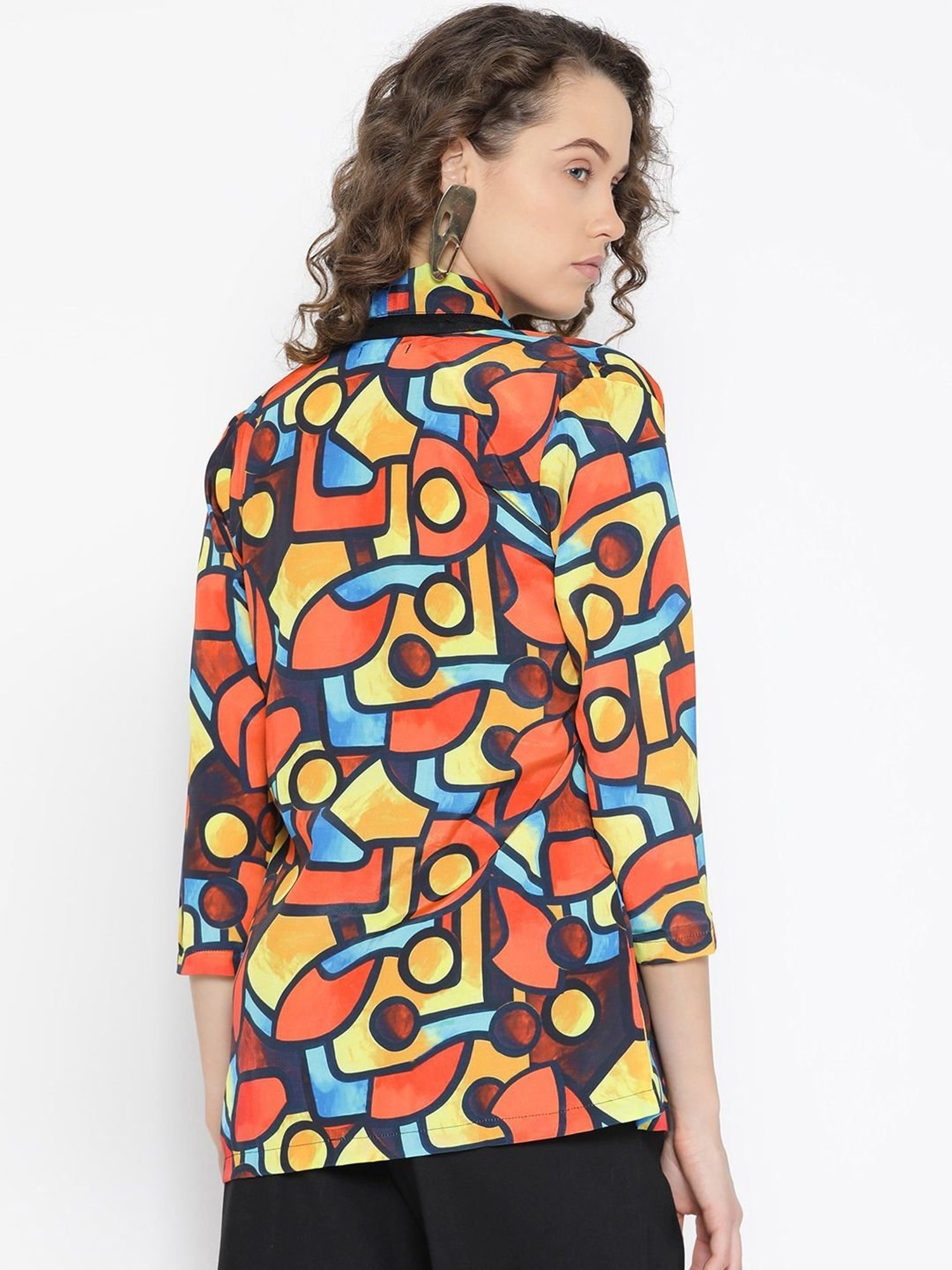Erotissch Multicolored Printed Lounge Jacket