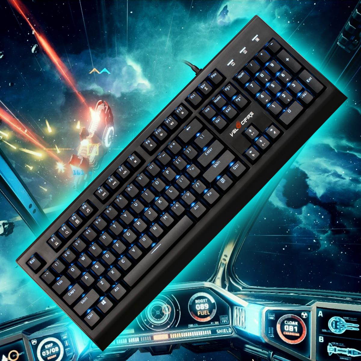 Velocifire VM01 Mechanical Keyboard for PC Game with Brown Switches Gaming Keyboard  Black Ship from US