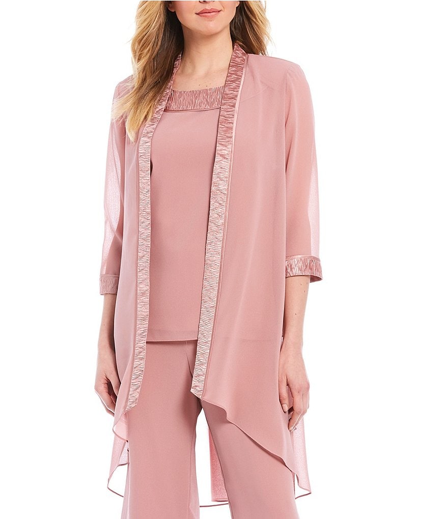 Alex Evenings Stretch Velvet Long Sleeve Ruched Beaded Accent Collar Boat Neck Blouse