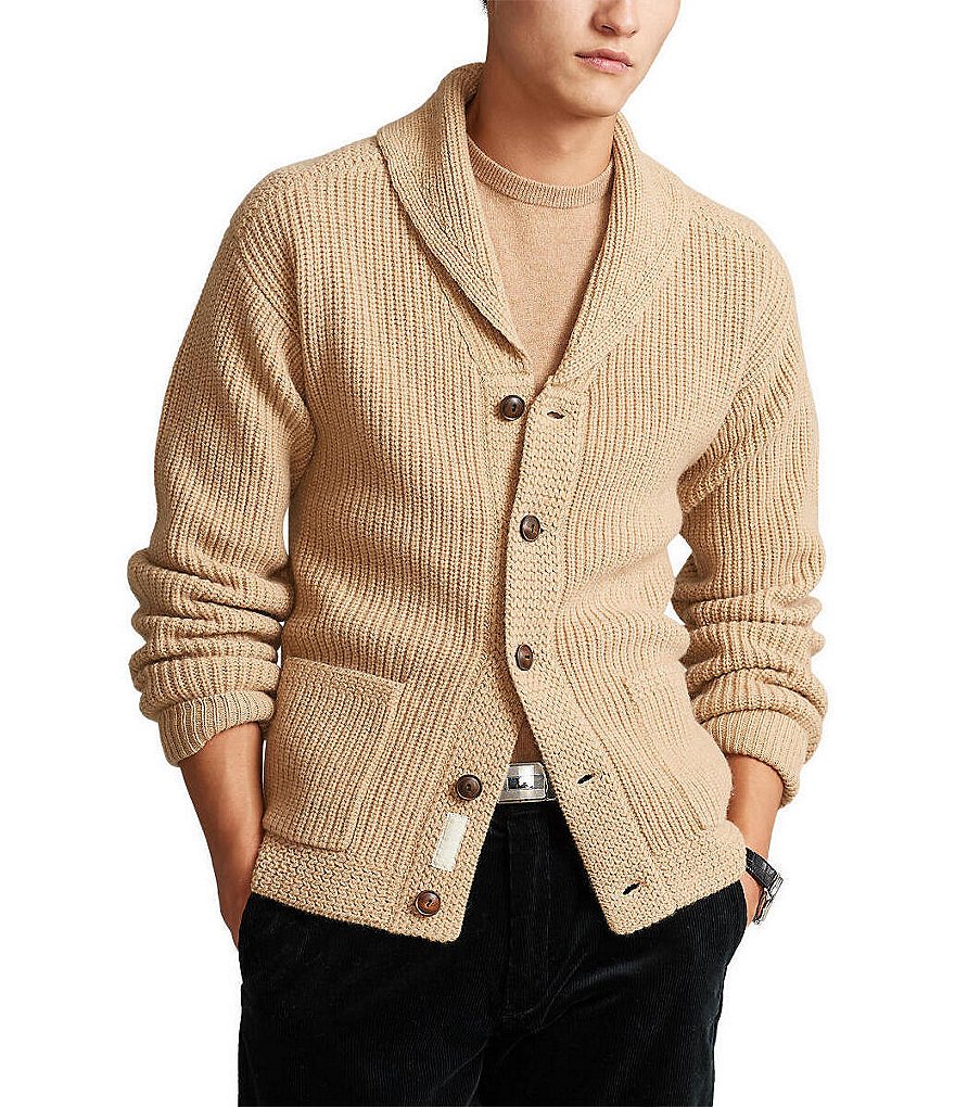 Polo Ralph Lauren Wool-Cashmere Shawl Cardigan