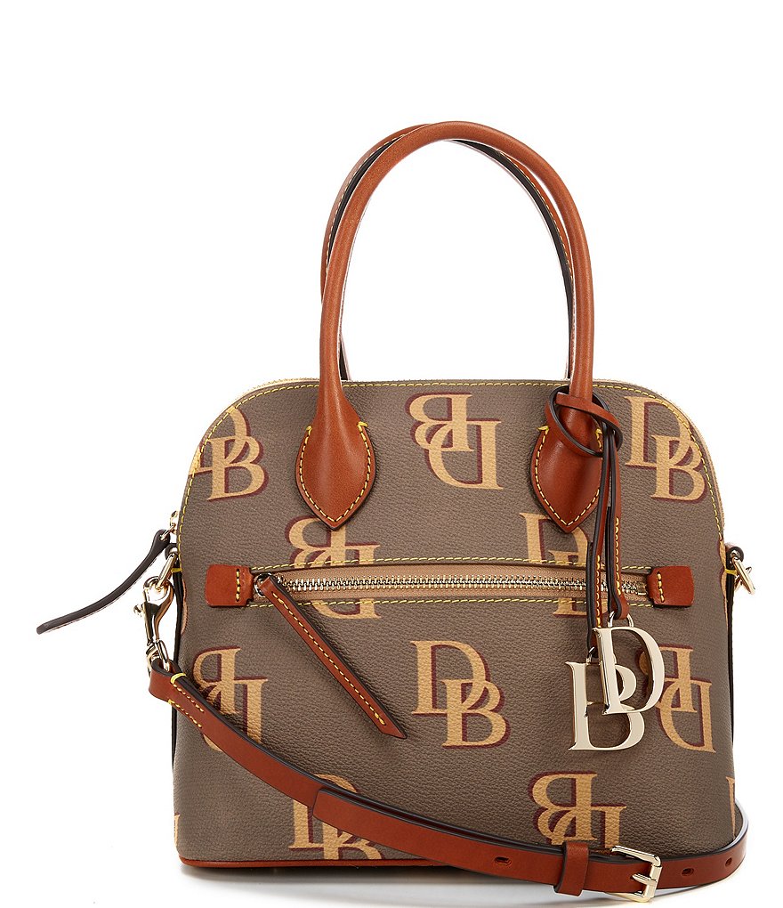 Dooney & Bourke Signature Monogrammed Collection Domed Satchel Bag