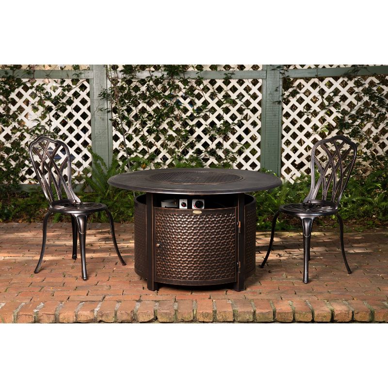 Weyland Round LPG Fire Pit - Antique Bronze - Fire Sense