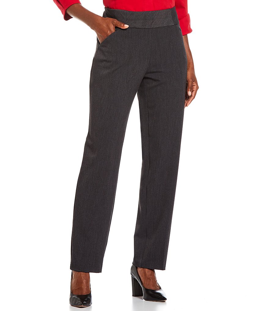 Investments Petite Size the PARK AVE fit Straight Leg Pull-On Pants