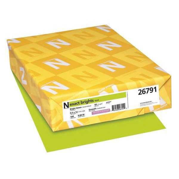 NEENAH PAPER Exact Brights Paper 8 1/2 x 11 Bright Green 50lb 500 Sheets 26791